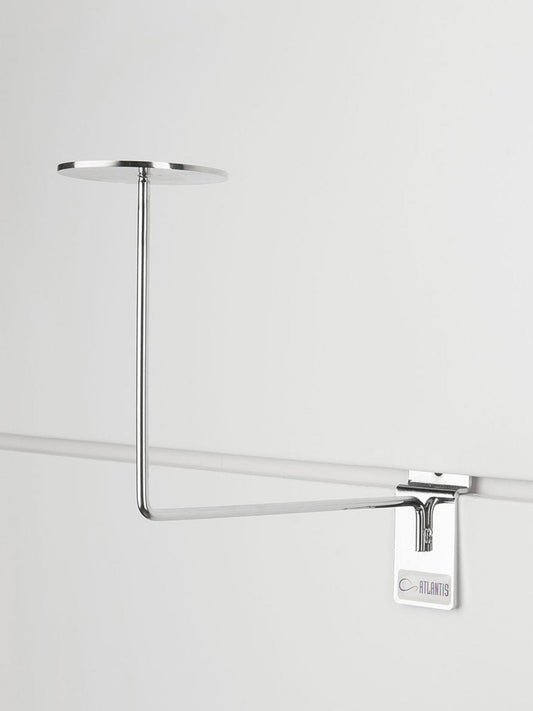 Chromed metallic arm for atlantis plastic display