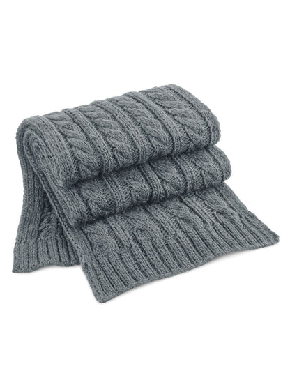Cable Knit Melange Scarf