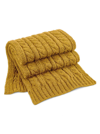 Cable Knit Melange Scarf