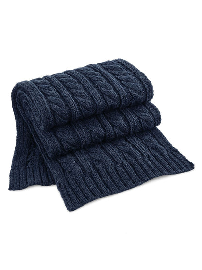 Cable Knit Melange Scarf