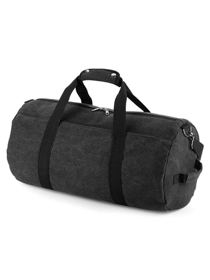 Vintage Canvas Barrel Bag