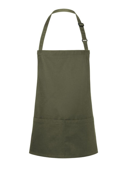 Short Bib Apron Basic With Buckle And Pocket