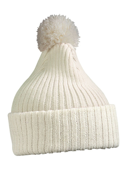 Knitted Cap with Pompon
