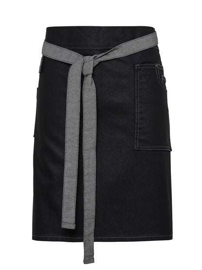 Division Waxed Look Denim Waist Apron