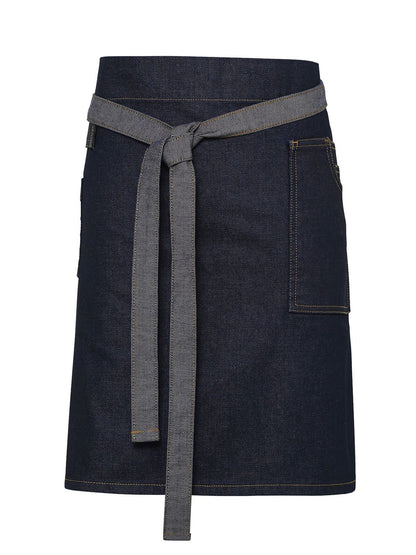Division Waxed Look Denim Waist Apron