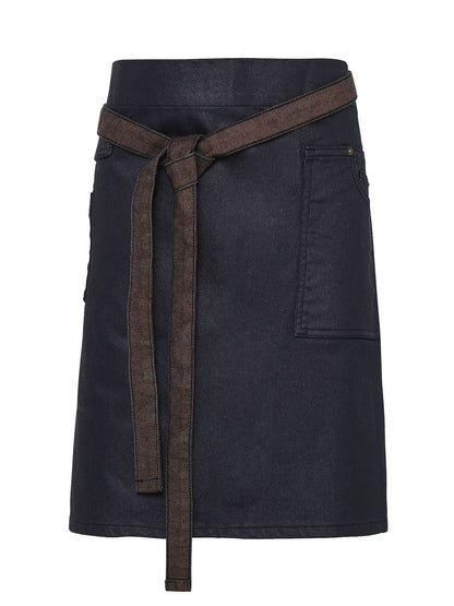 Division Waxed Look Denim Waist Apron