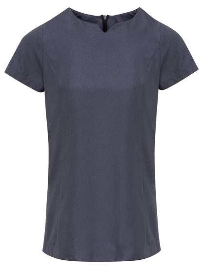 Viola Linen Look Cut Neck Beauty Tunic