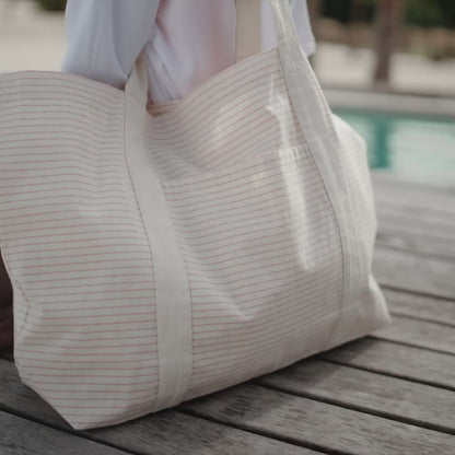 Striped Organic Cotton Shopper