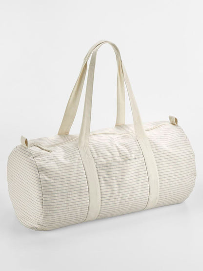 Striped Organic Cotton Barrel Bag
