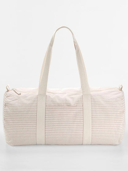 Striped Organic Cotton Barrel Bag