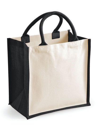 Printers Midi Jute Tote
